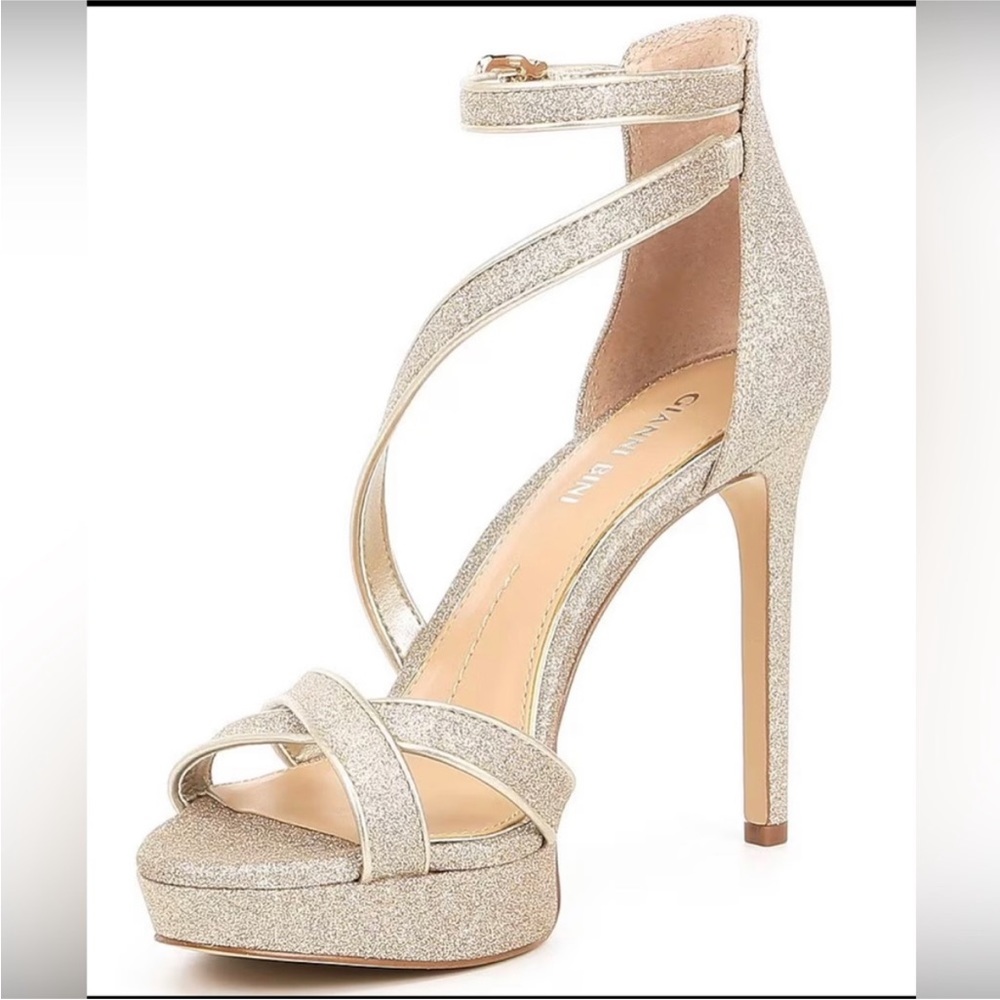 Gianni Bini Corrielle Glitter Strappy Platform Sandal - Picture 3 of 3